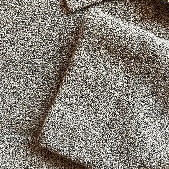 VTG 90s Jones New York Merino Wool Belted Cardigan Sweater Button Up Gray Medium - Picture 7 of 10